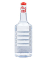Back of Clubman Pinaud Eau de Portugal Bottle featuring embossed branding and a transparent liquid formula.